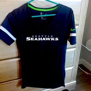 Seahawks T-shirt.